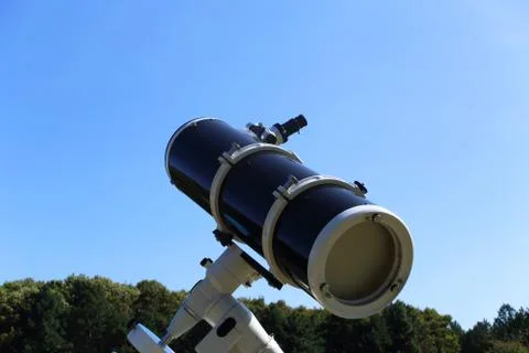 Newton's reflector telescope. Stock Photos