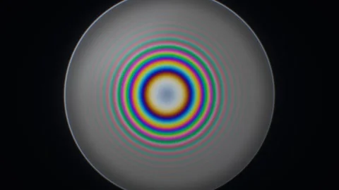 Newtons Rings Thin Film Interference Rainbow Fringes Seamless Loop 스톡 동영상 347279497
