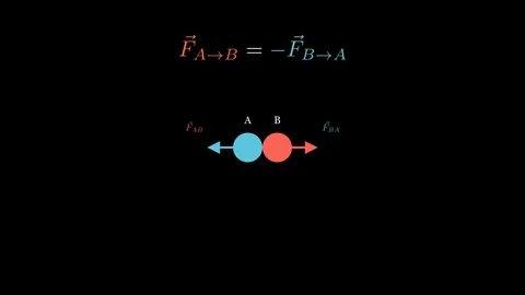 Newton's Third Law of motion Vídeos de archivo 335035766