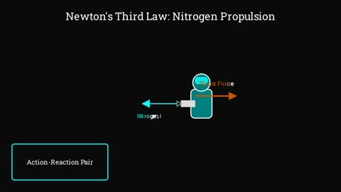 Newton's third law - nitrogen propulsion Stock Footage 335190632