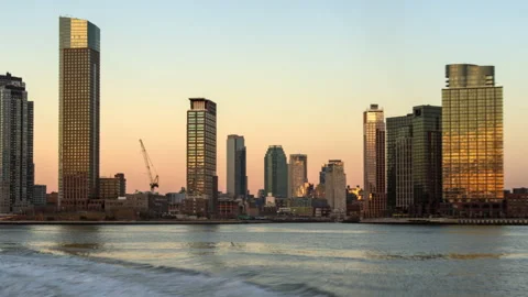 Newtown Creek New Development Hyperlapse Stock Footage 233478621