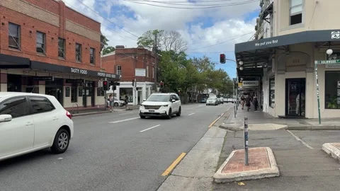 Newtown traffic Stock Footage 300736817