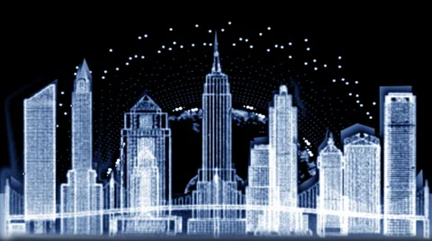 Newyork blue loop 库存影片 35514994