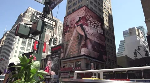NewYork Streets and advertisement Stock Footage 54358308