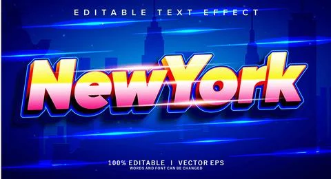 Newyork vector text effect with modern style design Stock Illustration