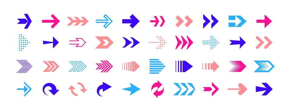 Next and back arrows. Upload and download interface symbols. Back or forward Stock Illustration