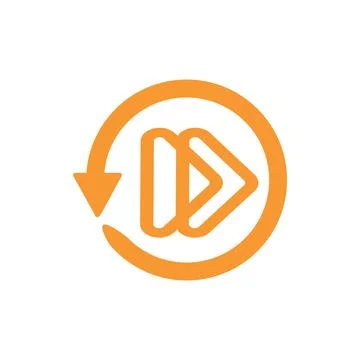 Next AND REPEAT fast forward logo and vector icon Stock Illustration