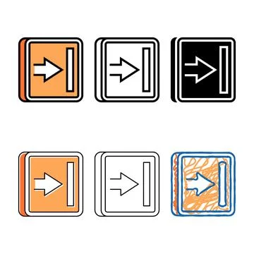 Next arrow color icon vector series Illustrazione stock