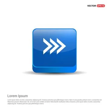 Next Arrow Icon - 3d Blue Button Stock Illustration