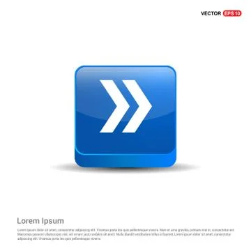 Next Arrow Icon - 3d Blue Button 스톡 일러스트