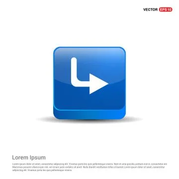 Next Arrow Icon - 3d Blue Button Stock Illustration