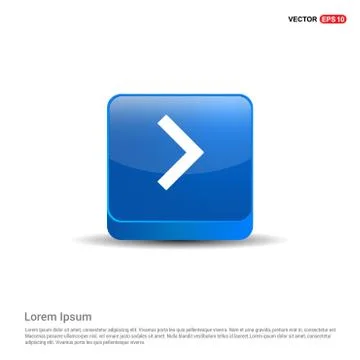 Next Arrow Icon - 3d Blue Button Stockillustratie