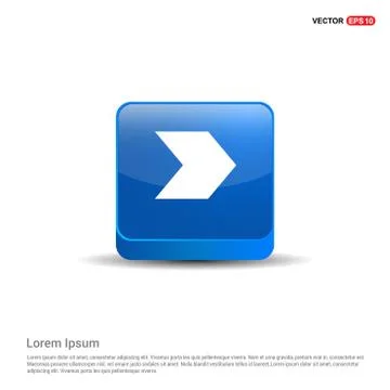 Next Arrow Icon - 3d Blue Button Ilustración de archivo