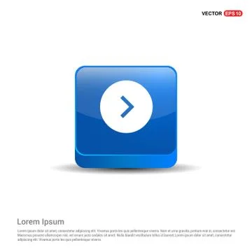 Next Arrow Icon - 3d Blue Button Stock Illustration