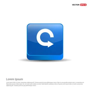 Next Arrow Icon - 3d Blue Button Stock Illustration