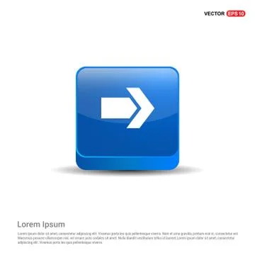 Next Arrow Icon - 3d Blue Button Stock Illustration