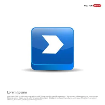 Next Arrow Icon - 3d Blue Button Stock Illustration