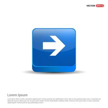 Next Arrow Icon - 3d Blue Button Ilustración de archivo
