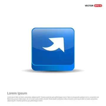 Next Arrow Icon - 3d Blue Button Stock Illustration