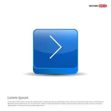 Next Arrow Icon - 3d Blue Button Stock Illustration