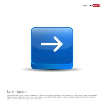 Next Arrow Icon - 3d Blue Button Stock Illustration