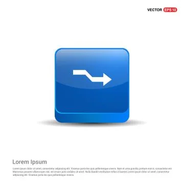 Next Arrow Icon - 3d Blue Button Stock Illustration