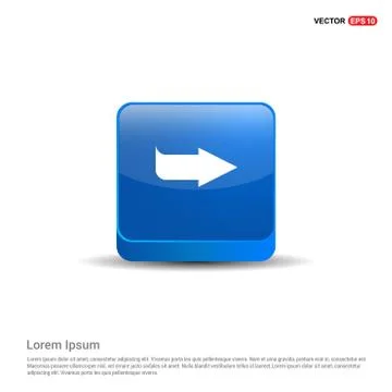 Next Arrow Icon - 3d Blue Button Stock Illustration