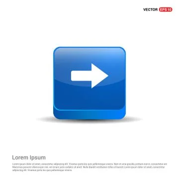 Next Arrow Icon - 3d Blue Button Stock Illustration
