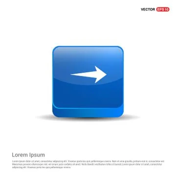 Next Arrow Icon - 3d Blue Button Stock Illustration