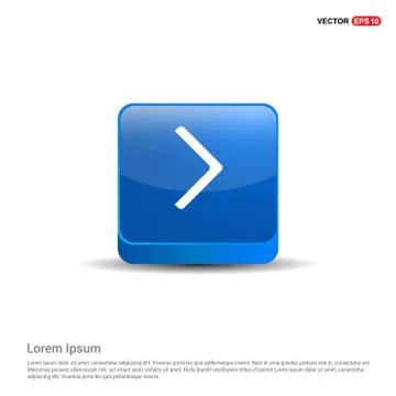 Next Arrow Icon - 3d Blue Button Ilustración de archivo