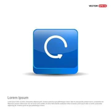 Next Arrow Icon - 3d Blue Button Stock Illustration