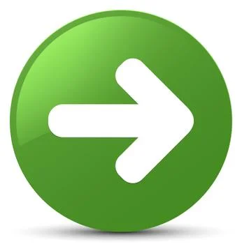 Next arrow icon soft green round button Illustrazione stock