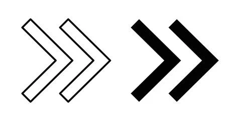 Next arrow icon. Style is flat and line symbol Illustrazione stock