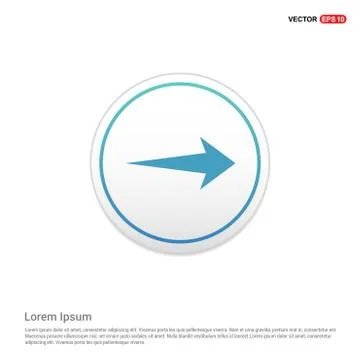 Next Arrow Icon - white circle button Illustrazione stock