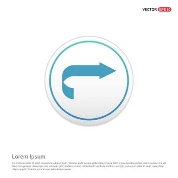Next Arrow Icon - white circle button Stock Illustration