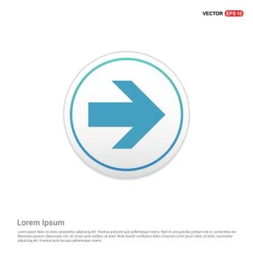 Next Arrow Icon - white circle button Stock Illustration