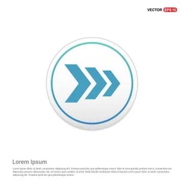 Next Arrow Icon - white circle button Stock Illustration