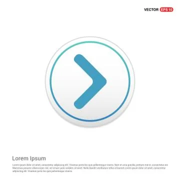 Next Arrow Icon - white circle button Stock Illustration