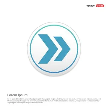 Next Arrow Icon - white circle button Stock Illustration