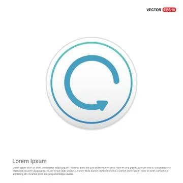 Next Arrow Icon - white circle button 스톡 일러스트