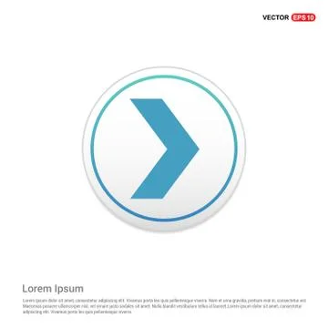 Next Arrow Icon - white circle button 스톡 일러스트