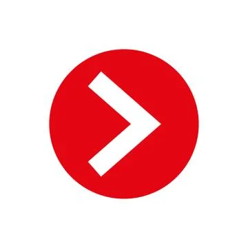 Next arrow vector. Flat red circle shape and arrow 스톡 일러스트