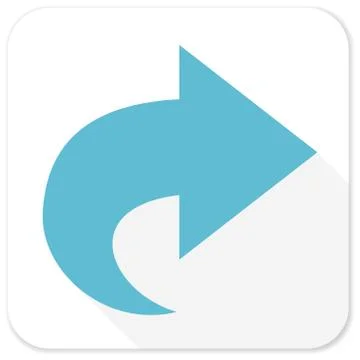 Next blue flat icon Stock Illustration