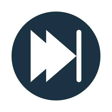 Next Button / Next Track Vector Icon is Isolated on a White Background Stock Illustration