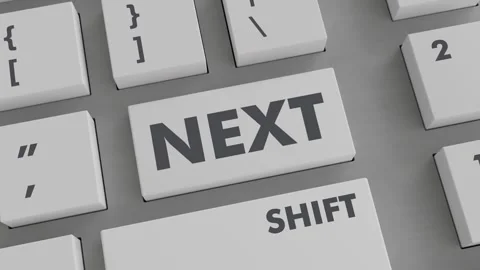 NEXT BUTTON PRESSING ON KEYBOARD Stock Footage 256878108