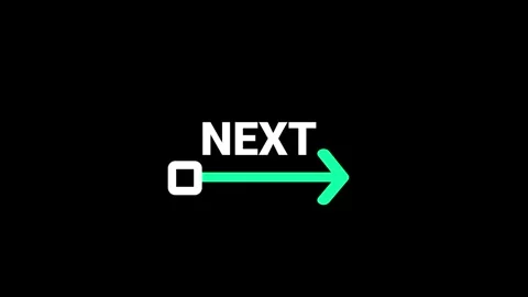 Next Button With Right Green Arrow Stock Footage 346803901