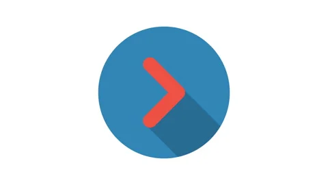 Next Button on white background, animated icon. Stock Footage 237744360