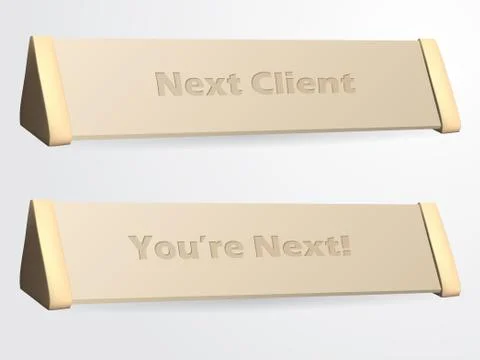 Next client sign Stock Illustration