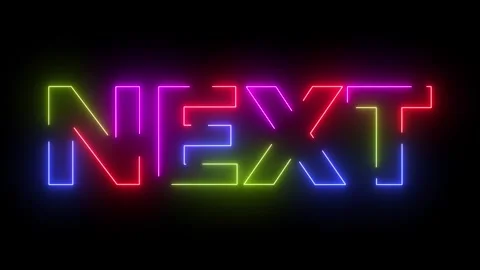 Next colored text. Laser vintage effect. Infinite loopable Stock Footage 243674031