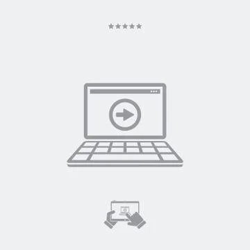 Next computer flat icon Ilustración de archivo